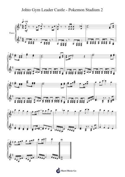 Johto Gym Leader Castle - Pokemon Stadium 2 Sheet Music by Hajime Wakai/Junichi Masuda-Arr.Lauven Joyceleif