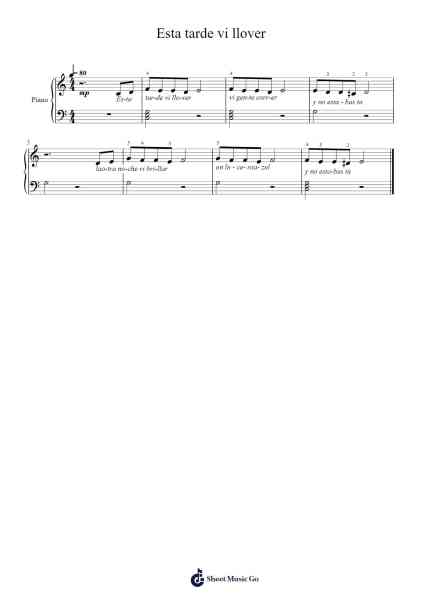 Esta tarde vi llover Sheet Music by Armando Manzanero-Arr.Thomfrank Springper