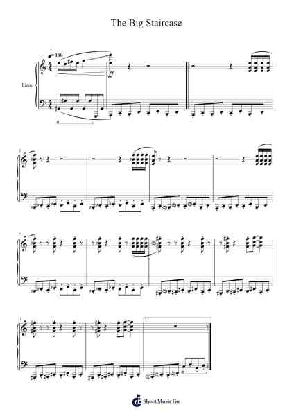 The Big Staircase Sheet Music by Mahito Yokota-Arr.Merdawn