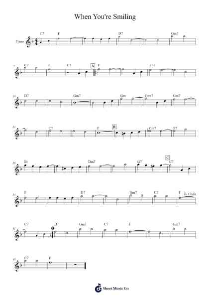 When You're Smiling Sheet Music by -Arr.Phylpeg Bradning
