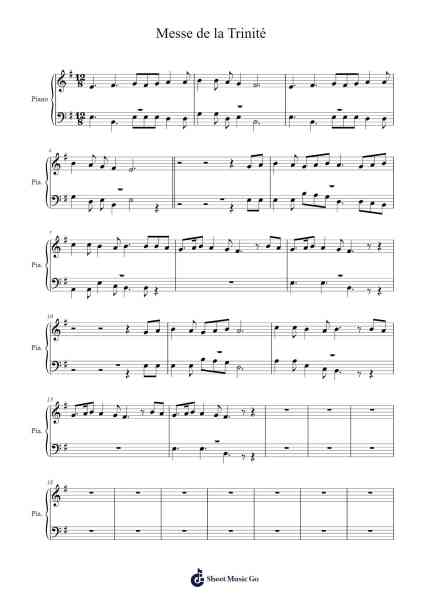Messe de la Trinité Sheet Music by undefined-Arr.Fasil Murseph