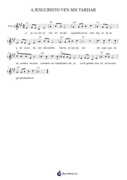 A JESUCRISTO VEN SIN TARDAR Sheet Music by Buckmaud Jaypound-Arr.Taykin Wertor