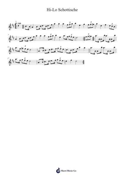 Hi-Lo Schottische Sheet Music by Will Duke-Arr.Larple