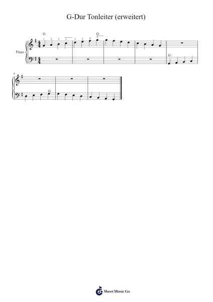G-Dur Tonleiter (erweitert) Sheet Music by undefined-Arr.Hartclife Joudrea