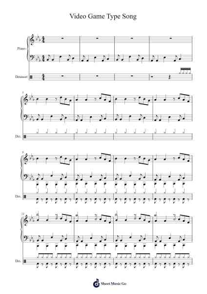 Video Game Type Song Sheet Music by Dylan Brown-Arr.Sijeff