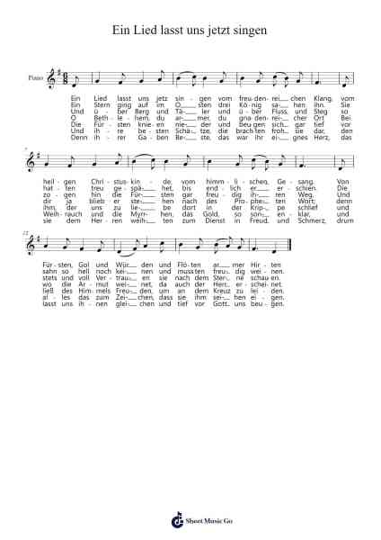 Ein Lied lasst uns jetzt singen 樂譜由 Zefey Butville - 編曲 Gwenje Cookmike