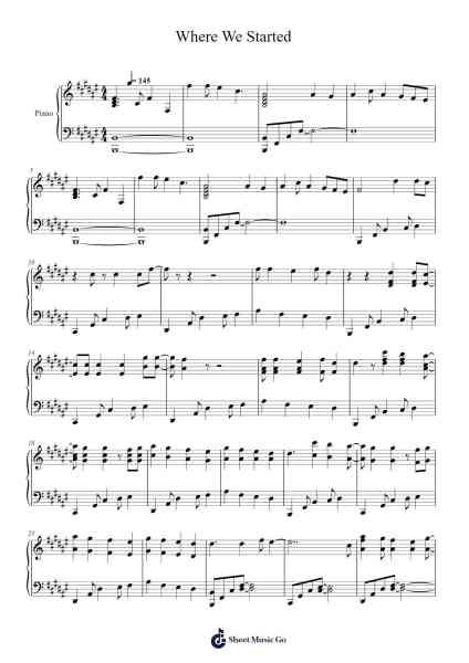 Where We Started Sheet Music by Lost Sky-Arr.Erist