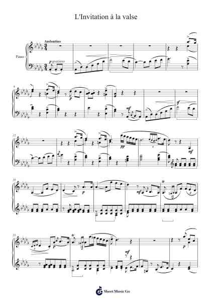 Invitation to the Dance, Op. 65 Sheet Music by Carl Maria von Weber-Arr.Oisenwoolf
