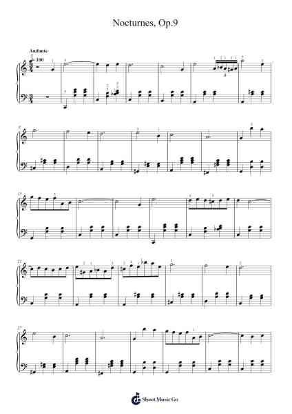 Nocturnes, Op. 9 乐谱由 Frédéric Chopin - 编曲 Wyann Ianli