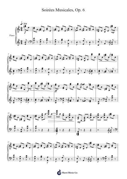 Soirées Musicales, Op. 6 Sheet Music by Clara Schumann-Arr.Yesea