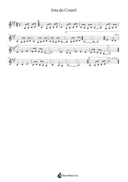 Jota do Courel Sheet Music by Unknown author-Arr.Nyroy Vebe
