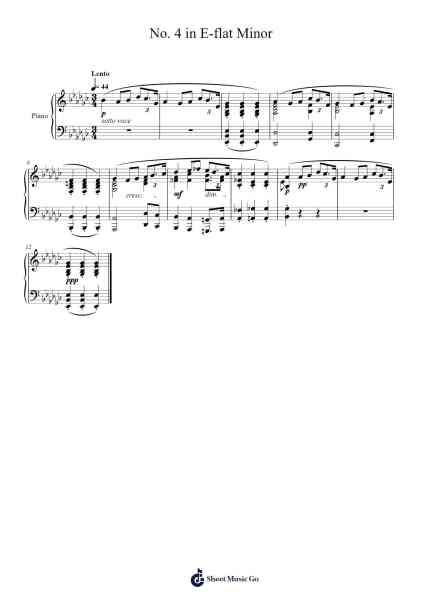 5 Preludes, Op.16: No. 4 in E-flat Minor Sheet Music by Alexander Scriabin-Arr.Joanvieve