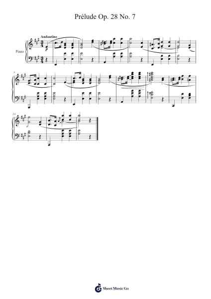 Prélude Op. 28 No. 7 in A Major Sheet Music by Frédéric Chopin-Arr.Mattvey Chilrick