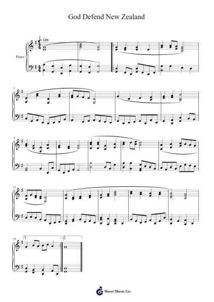 God Defend New Zealand Sheet Music by John Joseph Woods-Arr.Ianruth Xalain