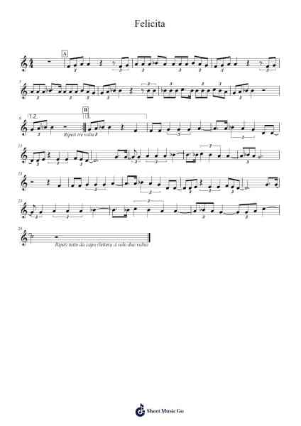 Felicita Sheet Music by Al Bano-Arr.Hulclark