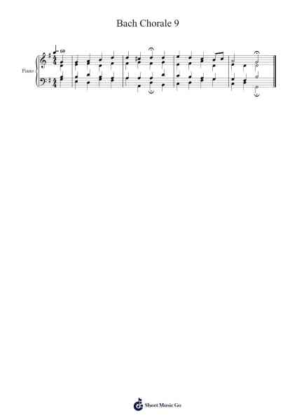 Bach Chorale 9 Sheet Music by Bostock-Arr.Kyleret Earlkyle