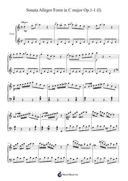Sonata in C Major, Op. 1 No. 1: I. Allegro Sheet Music by Adrian Marcet-Arr.Vioo'neil