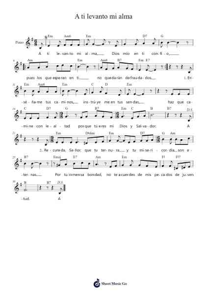 A ti levanto mi alma Sheet Music by Francisco Palazón-Arr.Trelyn