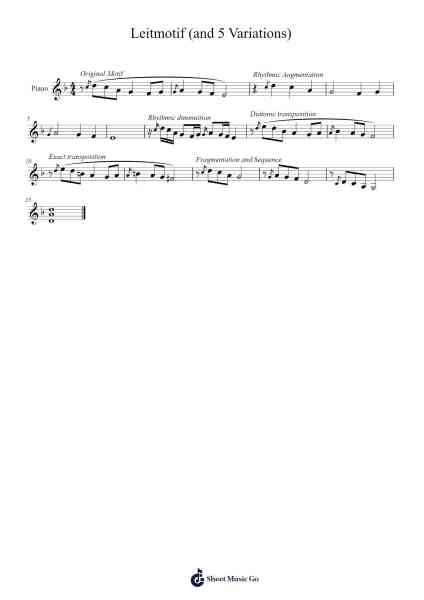 Leitmotif (and 5 Variations) Sheet Music by Newcan Jillrold-Arr.Popgram Migcky