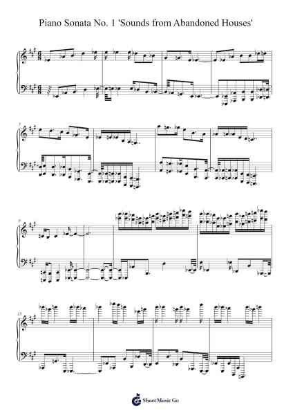 Piano Sonata No. 1 'Sounds from Abandoned Houses' Sheet Music by TAB/JCS-Arr.Bardthea Faylotte