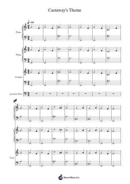 Castaway's Theme Sheet Music by WildWorks-Arr.Rooryl Petnoel