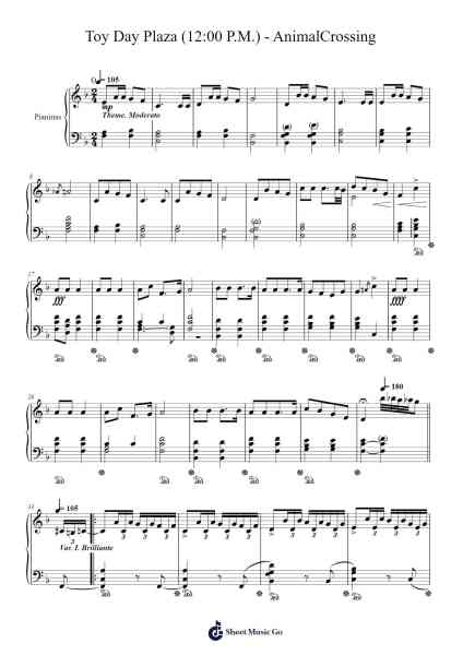 Toy Day Plaza (12:00 P.M.) - AnimalCrossing Sheet Music by James Lord Pierpont-Arr.Keatsyoung