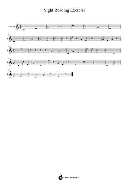 Sight Reading Exercise Sheet Music by Kwaku Amoah Yeboah-Arr.Handre Raekiel
