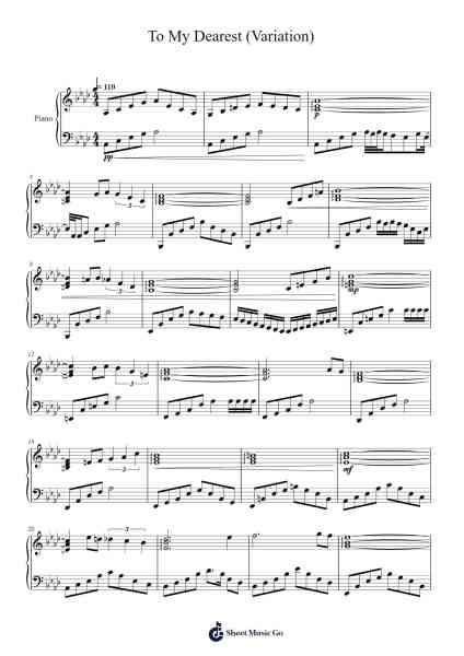To My Dearest (Variation) Sheet Music by Kengai-Arr.Hagchel Perpel