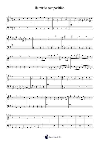 ib music composition Sheet Music by Kazoua Khang-Arr.Ogreen Belker