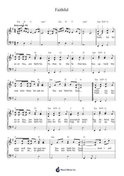 Faithful Sheet Music by Chris Tomlin-Arr.Reywood