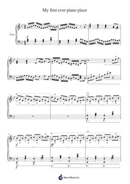 My first ever piano piece Sheet Music by Michael Duboc-Arr.Blantiane Hobrob