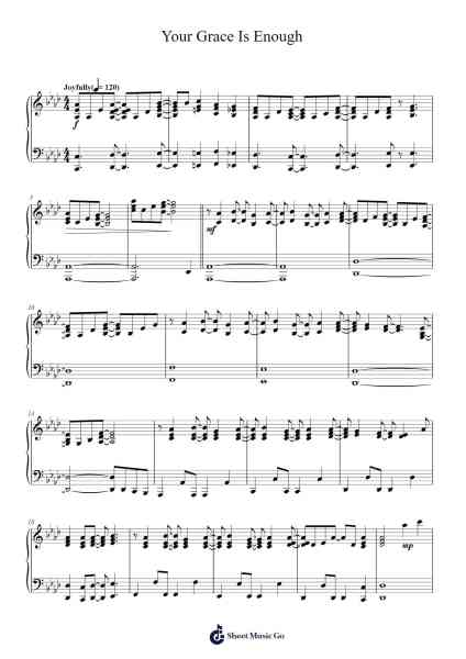 Your Grace Is Enough Sheet Music by Chris Tomlin-Arr.Lambken Bespag