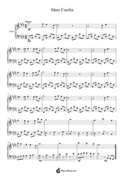 Mare Carelia Sheet Music by Auriplane-Arr.Mattvey Chilrick