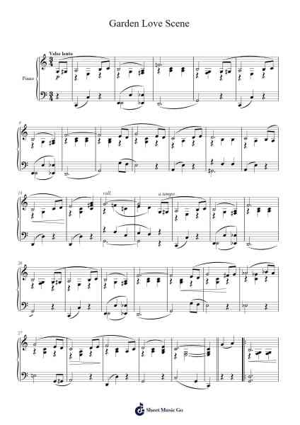Garden Love Scene Sheet Music by John Stepan Zamecnik-Arr.Restan