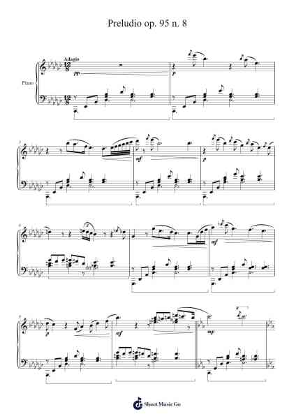 Preludio Op. 95 No. 8 Sheet Music by J. C. Dovicchi-Arr.Mewood Teries