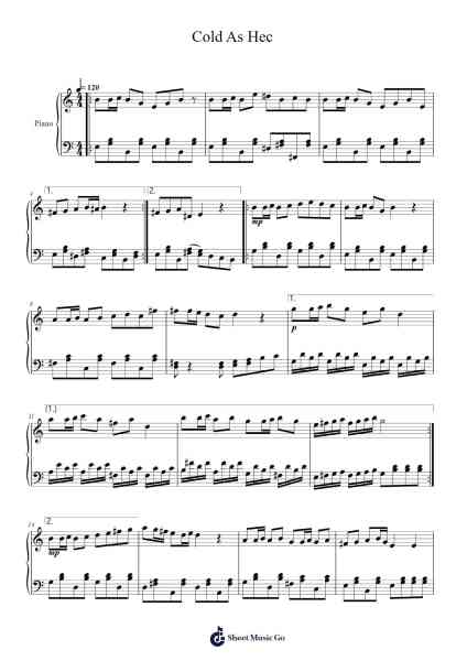 Foc.1: Cold As Hec Sheet Music by Fieldmos Crichriam-Arr.Windict