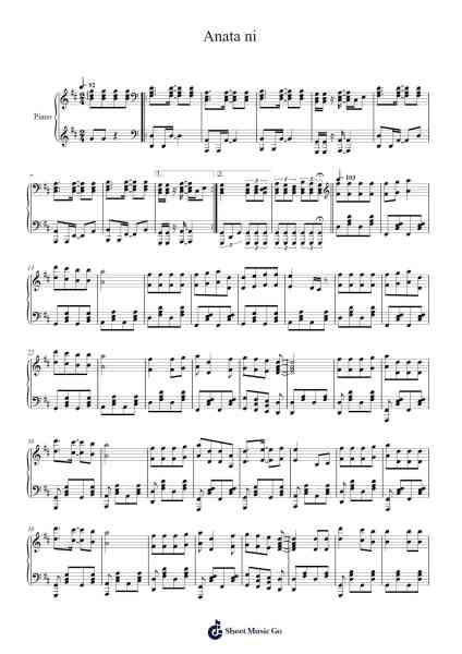 Anata ni Sheet Music by MONGOL800-Arr.Lewcar