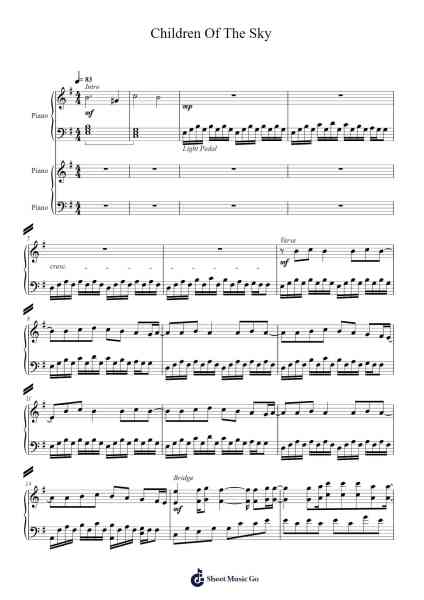 Children Of The Sky Sheet Music by Imagine Dragons-Arr.Larlice Hewphil