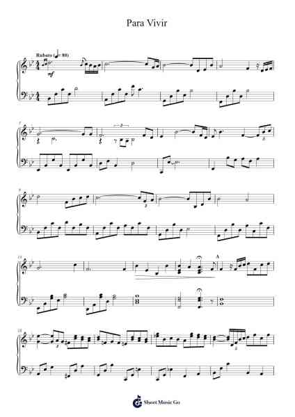 Para Vivir Sheet Music by Pablo Milanés-Arr.Sajoy