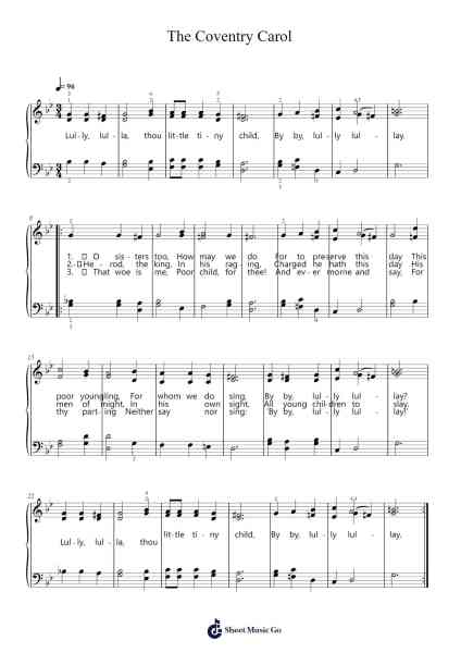The Coventry Carol Sheet Music by Traditional-Arr.Hugland Lrin