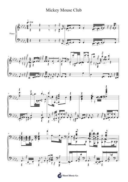 Mickey Mouse Club 樂譜由  - 編曲 Grever Carhume