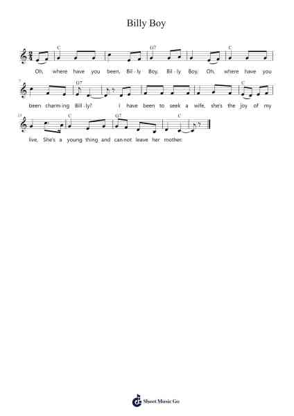 Billy Boy Sheet Music by Recordly-Arr.Arkirk Janeien