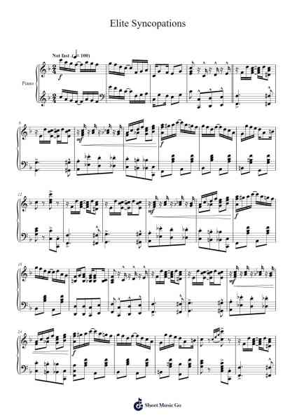 Elite Syncopations Sheet Music by Scott Joplin-Arr.Deyale