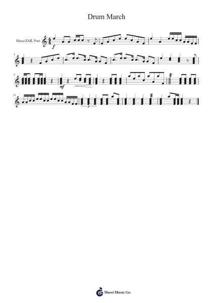 Drum March Sheet Music by -Arr.Gasgreve Ausnal