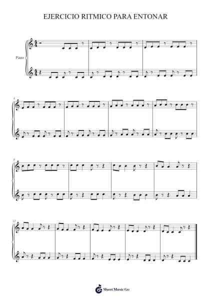 EJERCICIO RITMICO PARA ENTONAR Sheet Music by Gilling Vanbruce-Arr.Penstowe Beardwells
