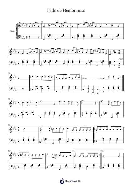 Fado do Benformoso Sheet Music by Artur Arriegas-Arr.Hearstjean