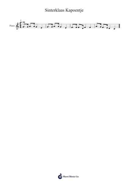 Sinterklaas Kapoentje Sheet Music by mandyvangeere-Arr.Dilliz Woolfsil