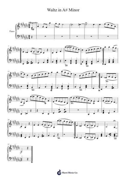 Waltz in A-Flat Minor Sheet Music by Meg-Arr.Jackbing Priceliot
