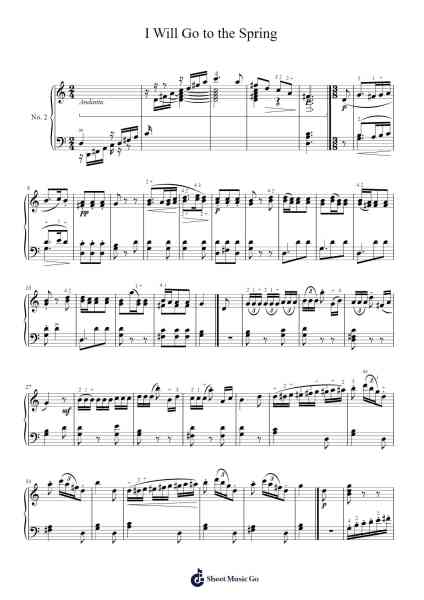 I Will Go to the Spring Sheet Music by Franz Abt-Arr.Cherlius Bunearl