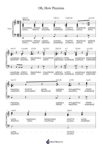 Oh, How Precious Sheet Music by Sainsram-Arr.Sylsia Kerrsel